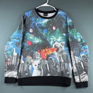 Hot Topic Men's Sweater - Black and Multicolor